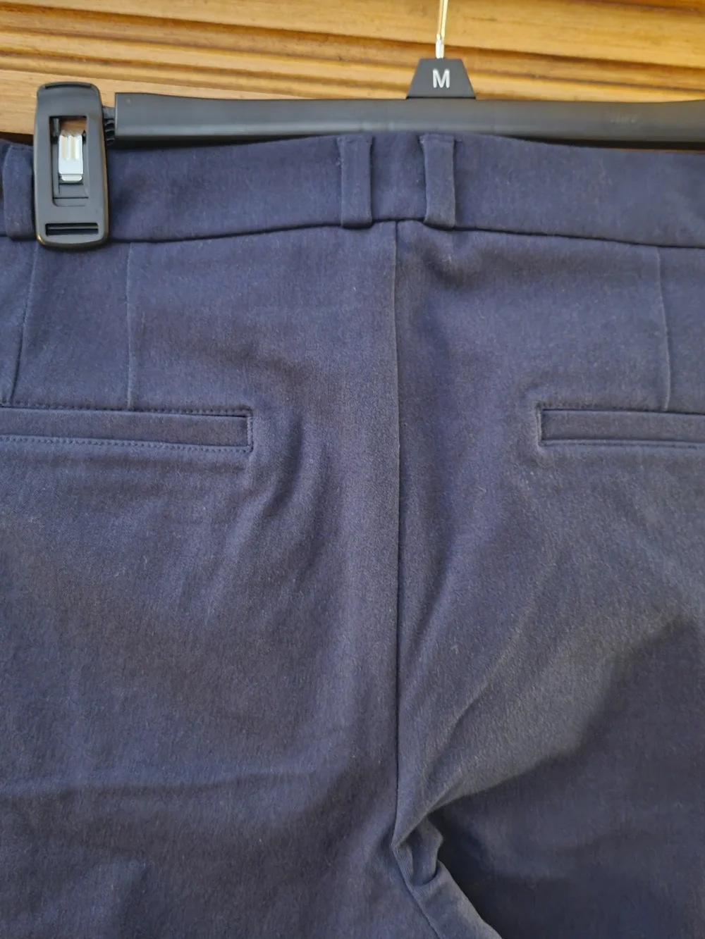 Banana Republic Navy Blue Stretch Knit Ankle Dress Pants Women's Size 10